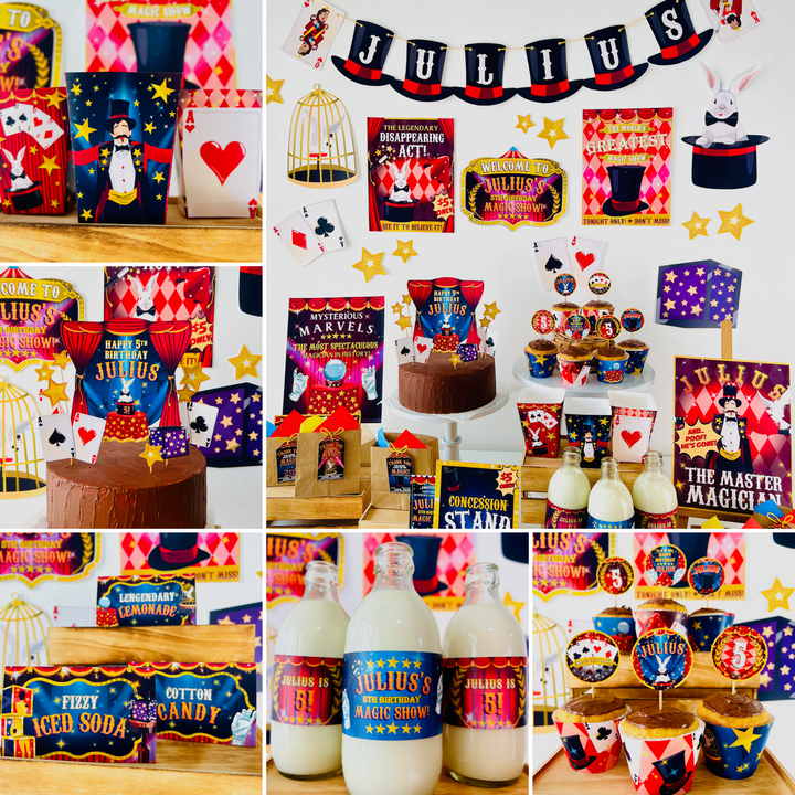 Magic Show Party Decorations Kit