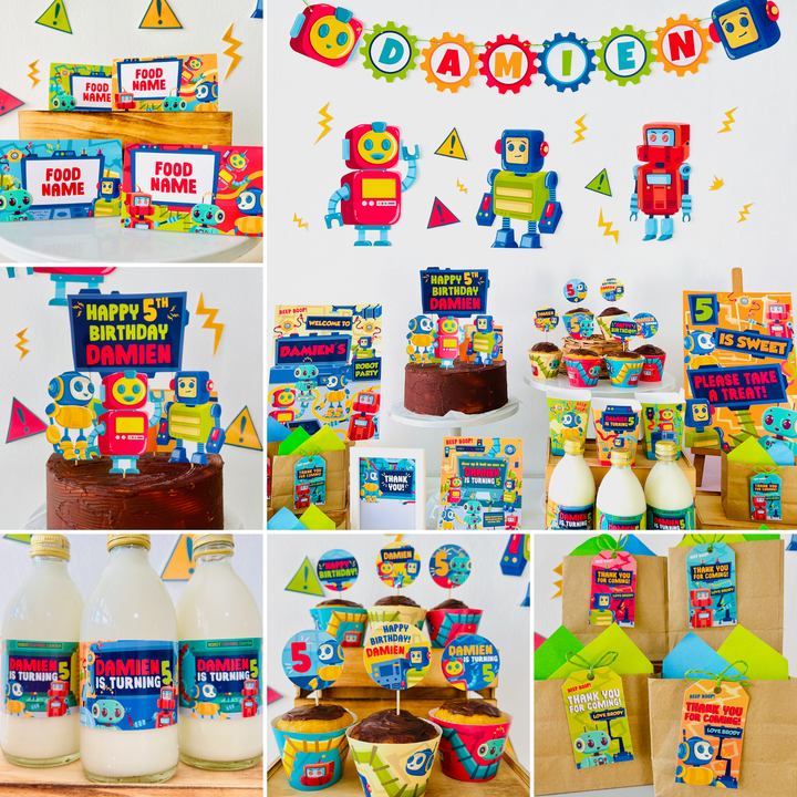 Robots and Science Party Decorations Kit