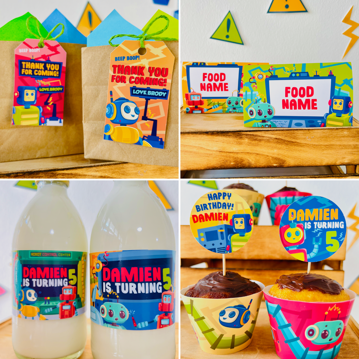 Robots and Science Party Decorations Kit