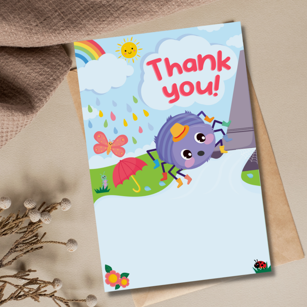 Incy Wincy Spider Thank You Card