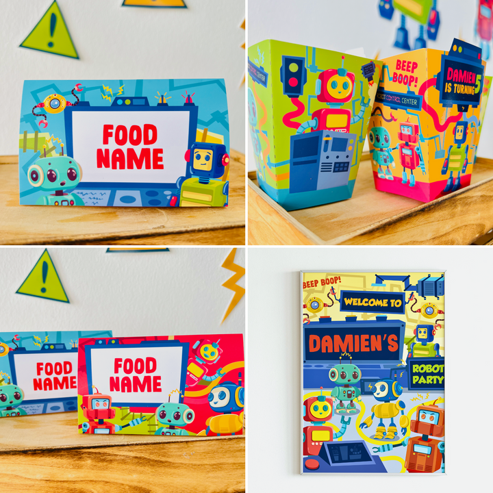Robots and Science Party Decorations Kit