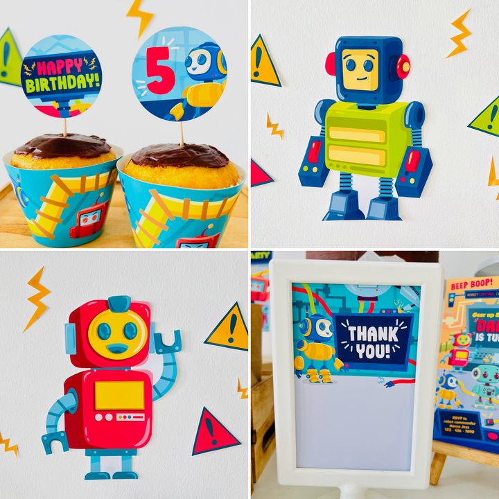 Robots and Science Party Decorations Kit