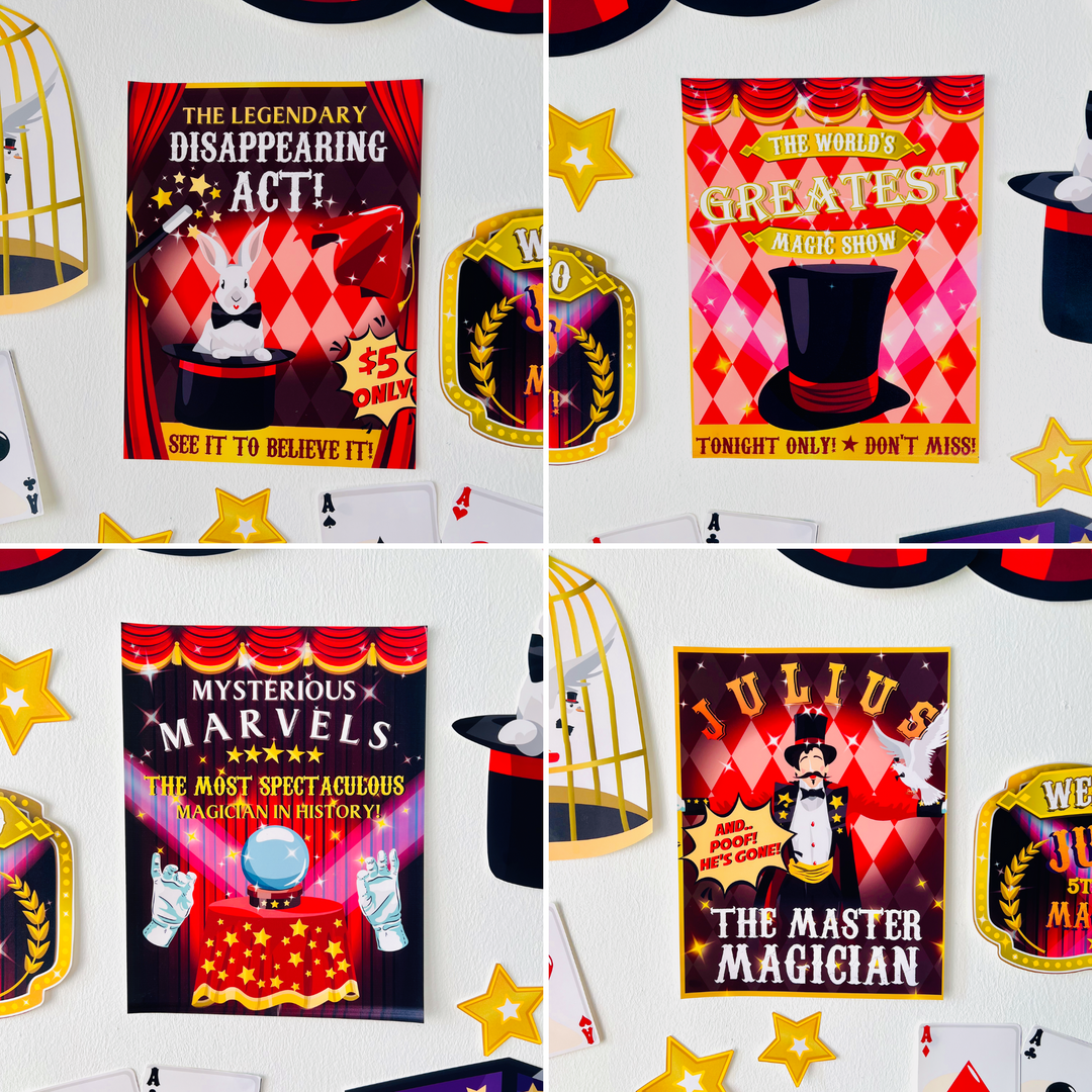 Magic Show Party Decorations Kit