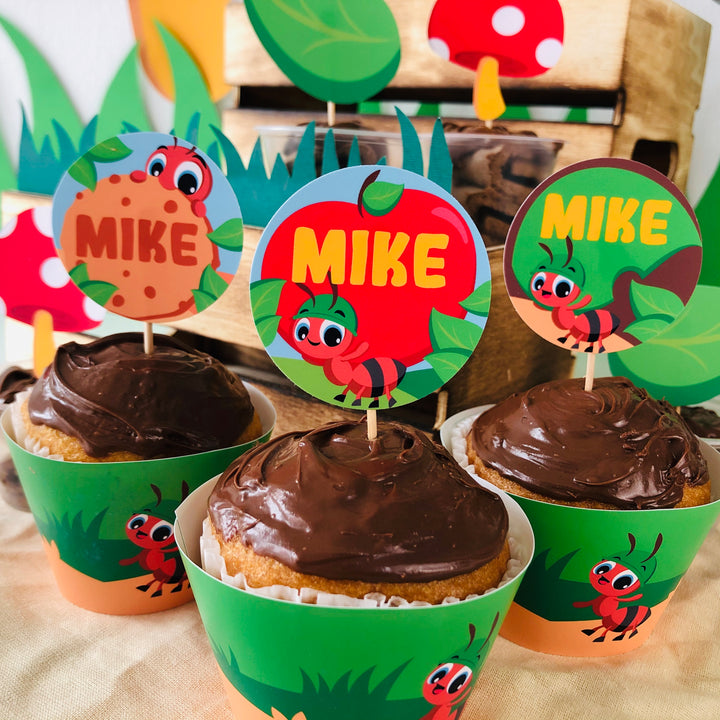 Ants Go Marching Cupcake Toppers