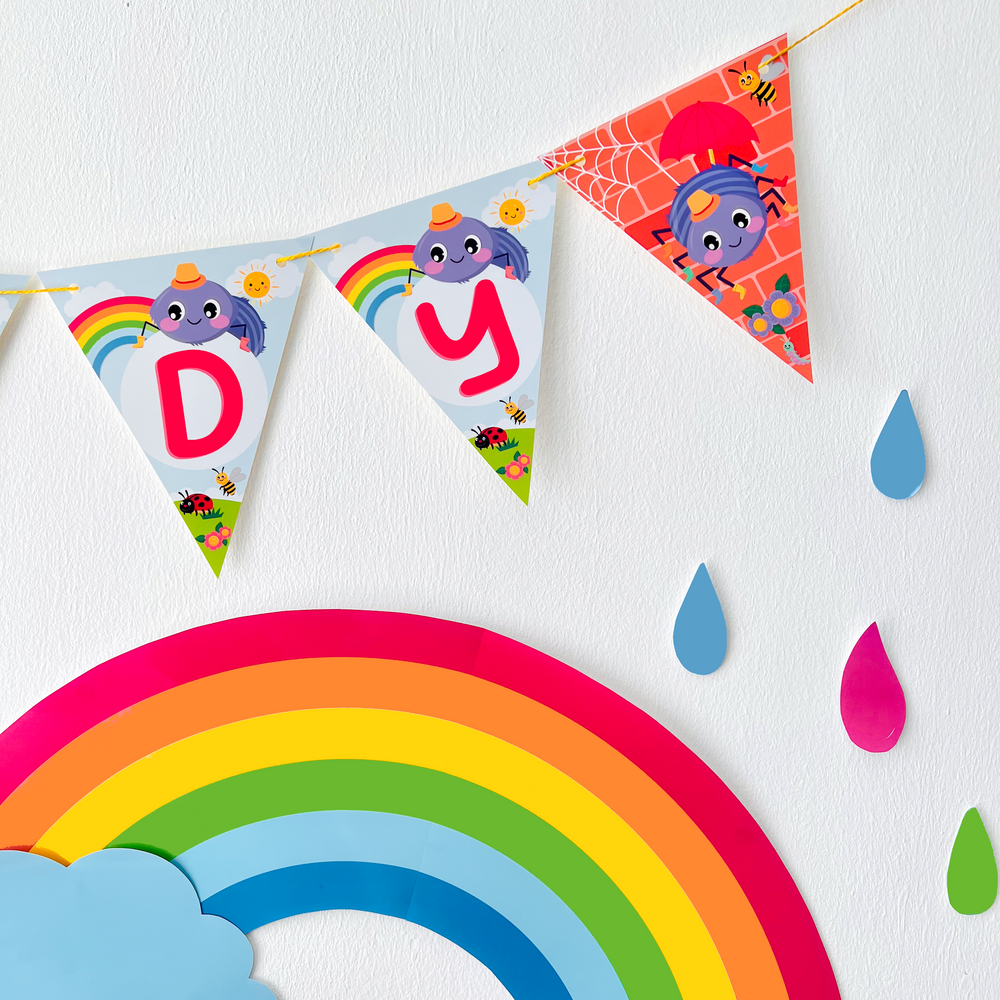 Incy Wincy Spider Birthday Banner