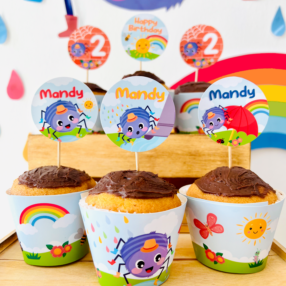 Incy Wincy Spider Cupcake Toppers