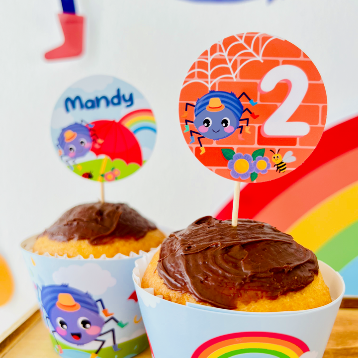 Incy Wincy Spider Cupcake Toppers