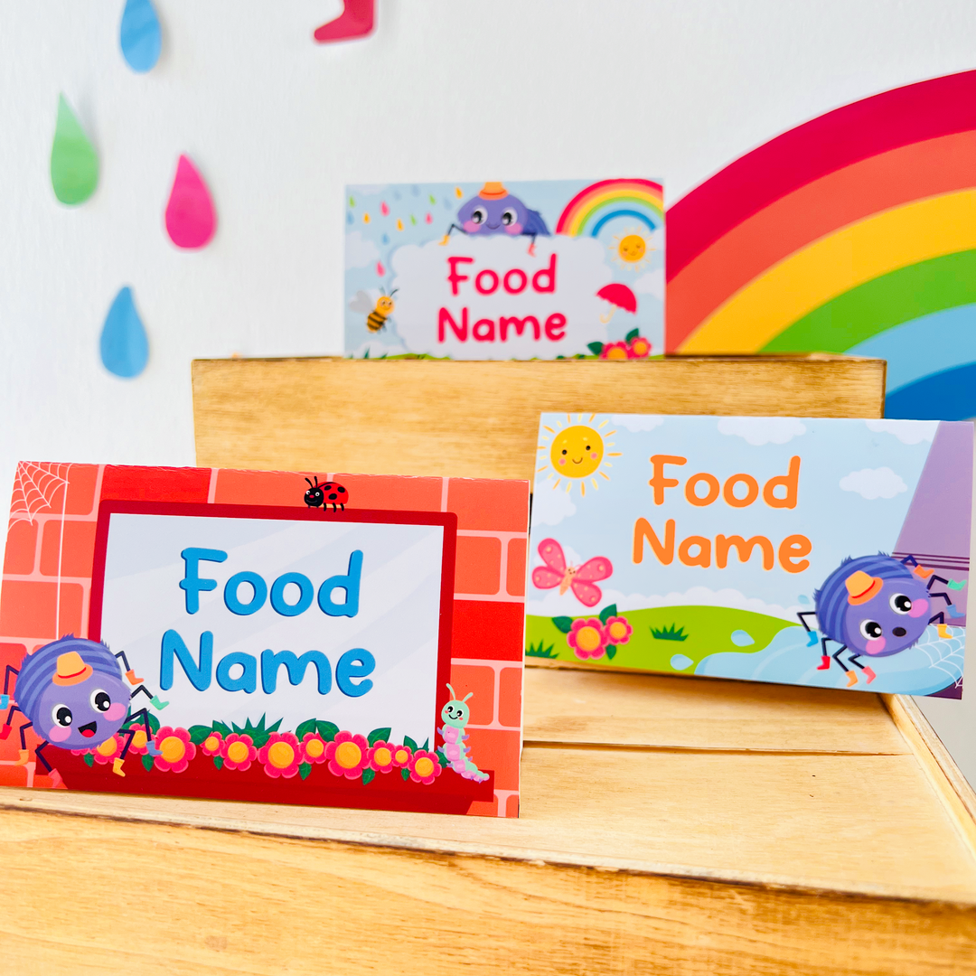 Incy Wincy Spider Food Labels