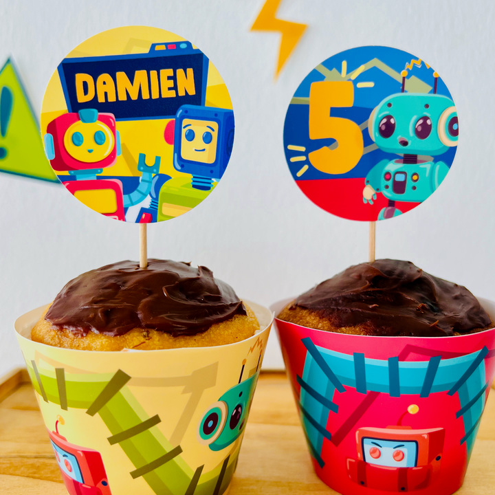 Robots and Science Cupcake Toppers