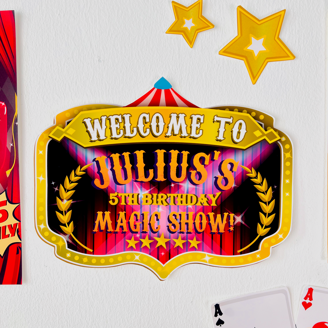 Magic Show Party Welcome Sign