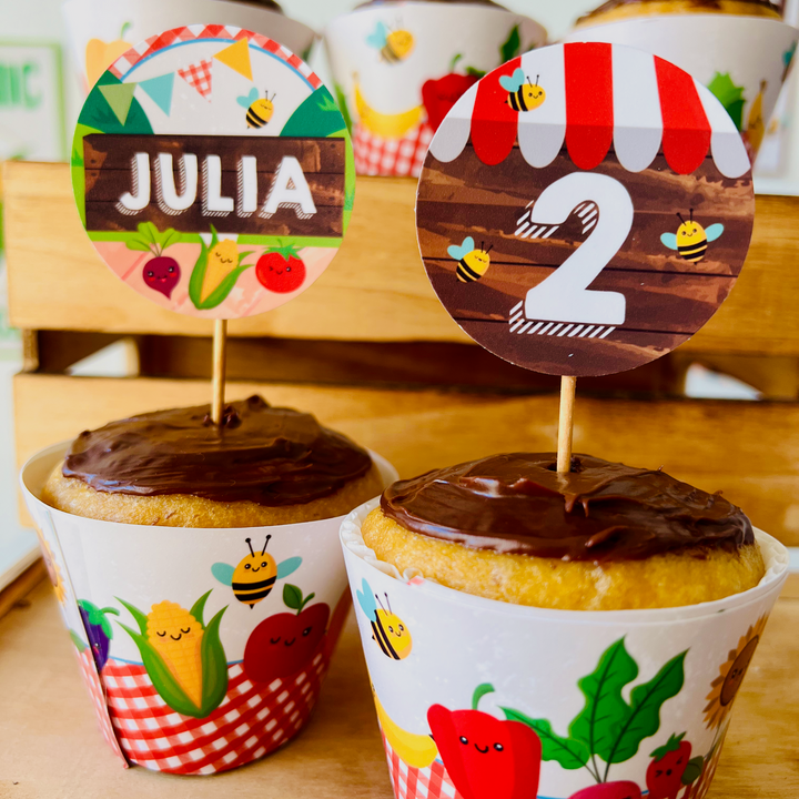 Farmers' Market Cupcake Toppers