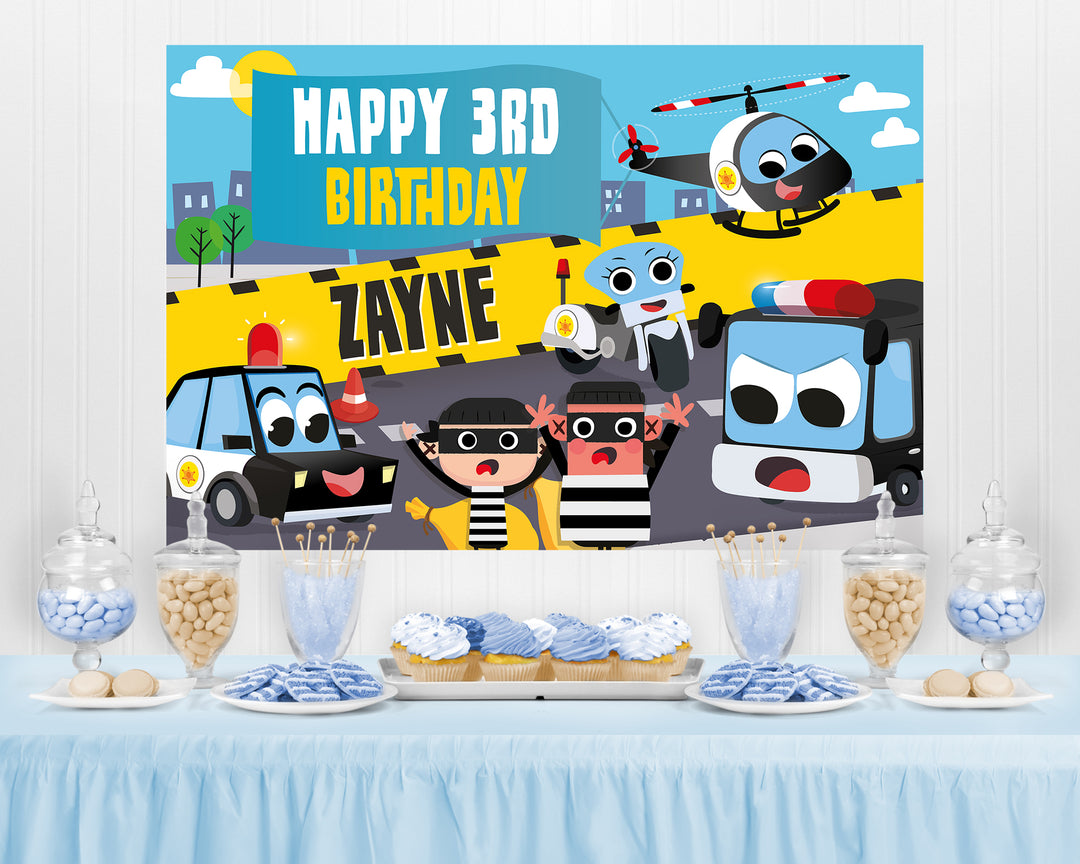 Police Patrol Backdrop