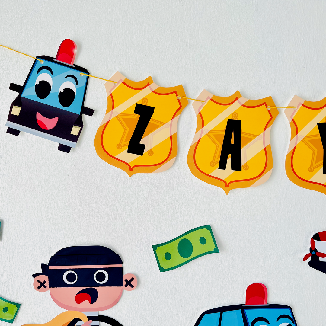 Police Patrol Birthday Banner