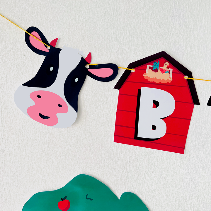 Animal Farm Birthday Banner