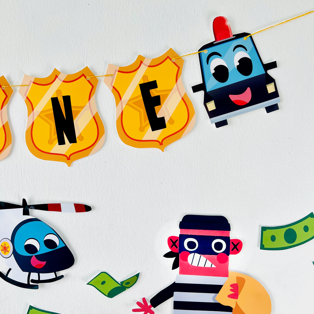 Police Patrol Birthday Banner