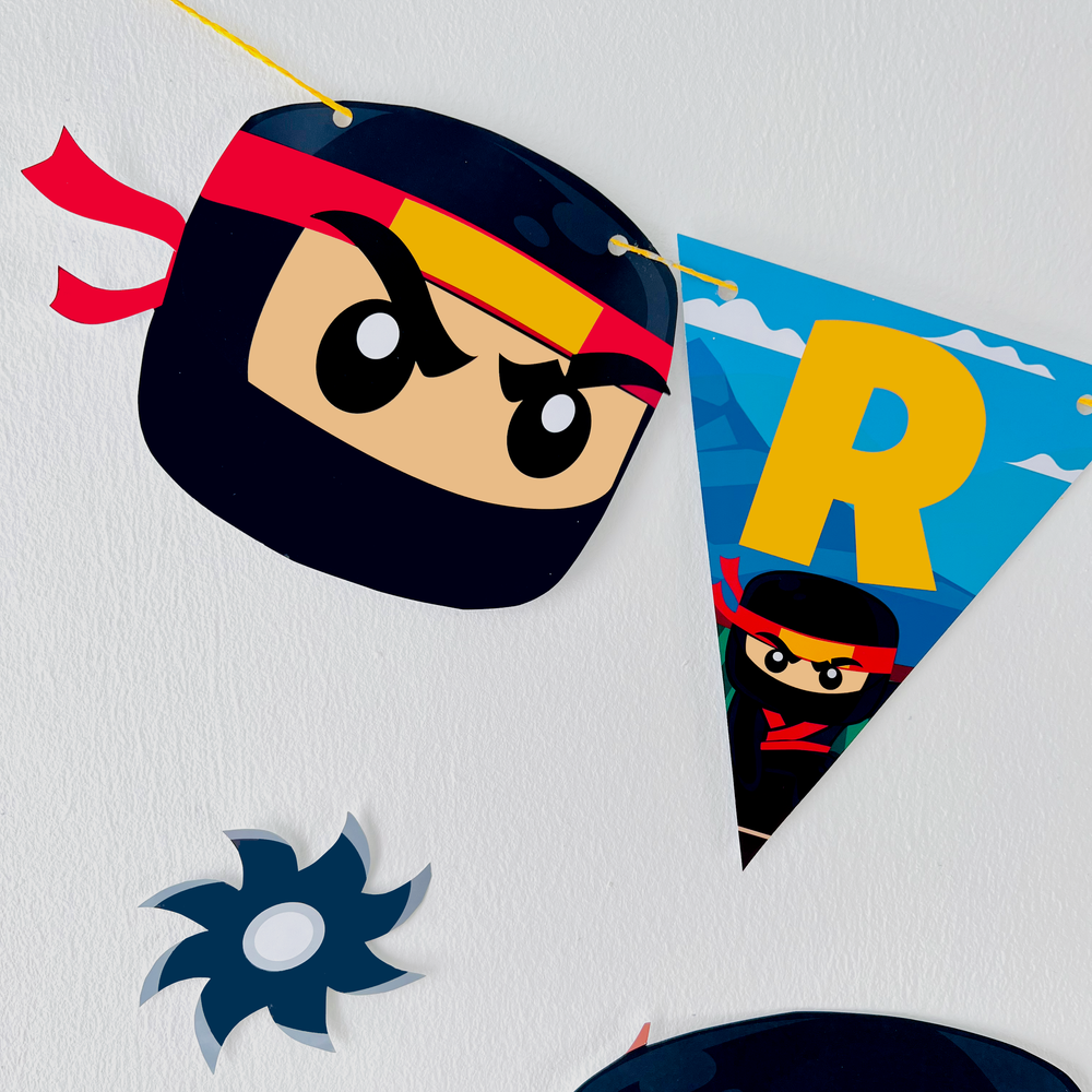 Ninja Birthday Banner