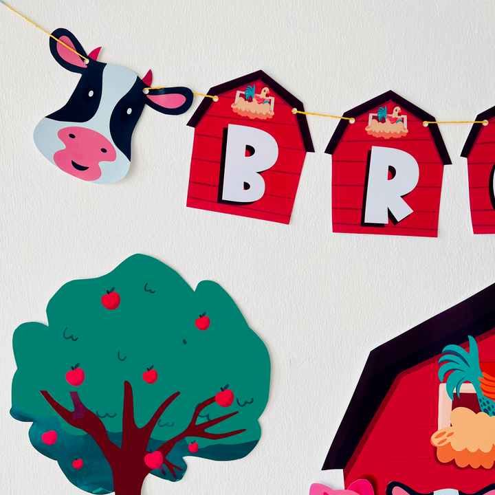 Animal Farm Birthday Banner