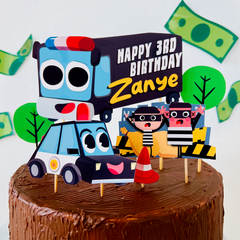 Police Patrol Cake Topper