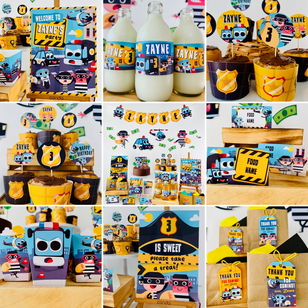 Police Patrol Party Decorations Kit