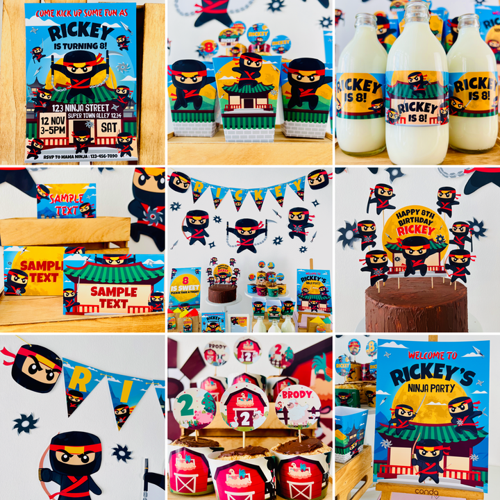 Ninja Party Decorations Kit