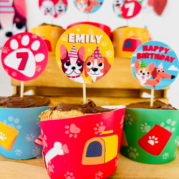 Puppy Dogs Cupcake Toppers Printable Pigsy Party PigsyParty