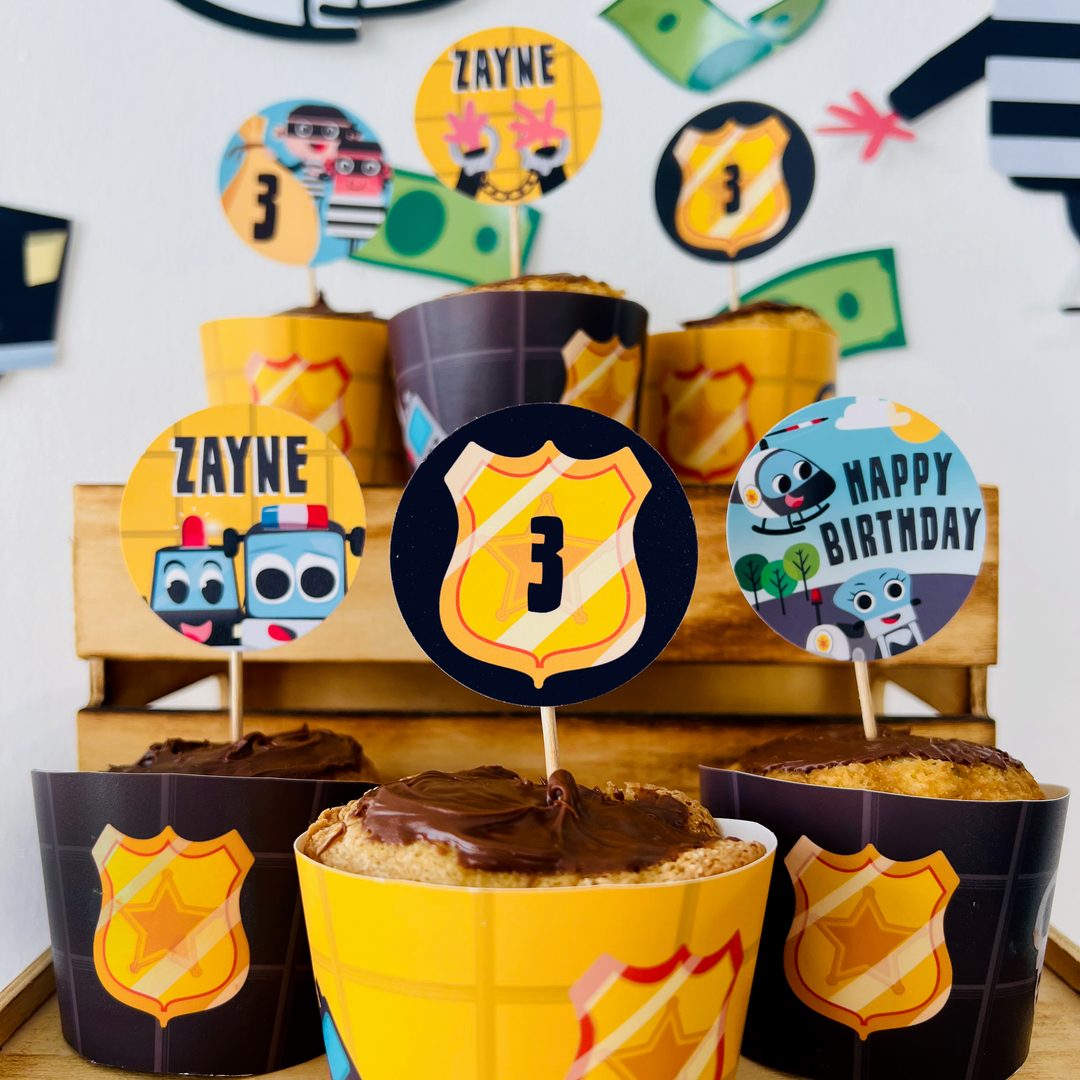 Police Patrol Cupcake Toppers