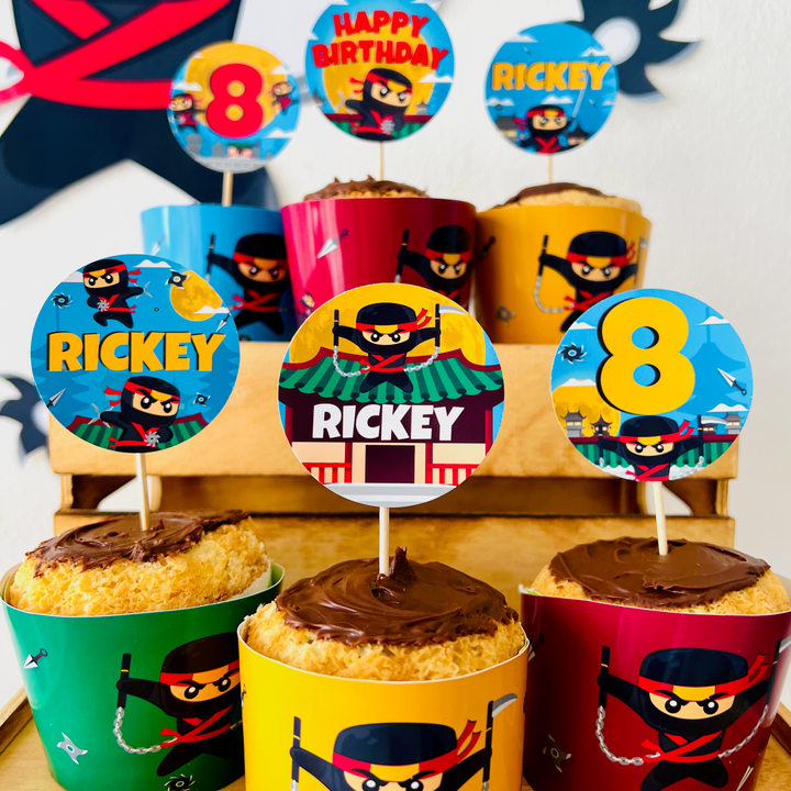 Ninja Cupcake Toppers