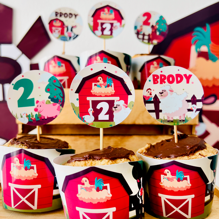 Animal Farm Cupcake Toppers