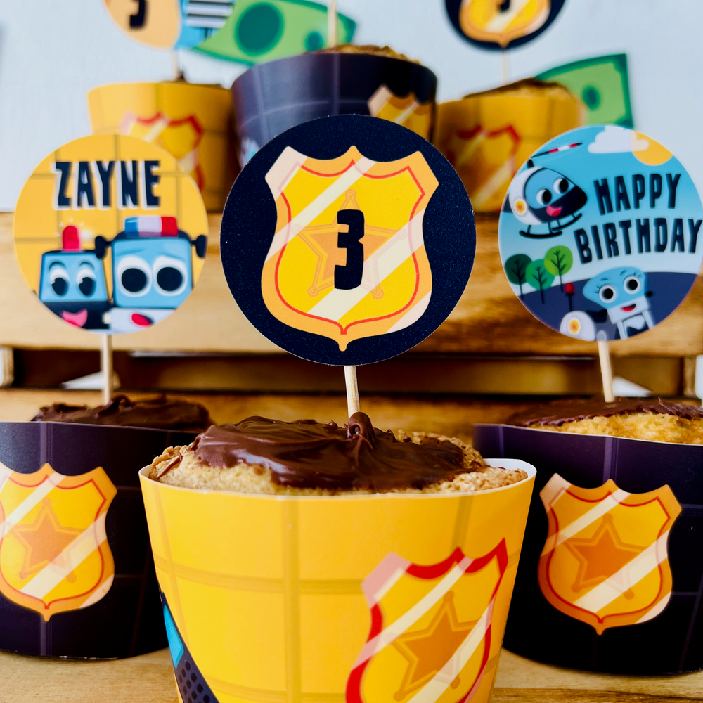 Police Patrol Cupcake Toppers