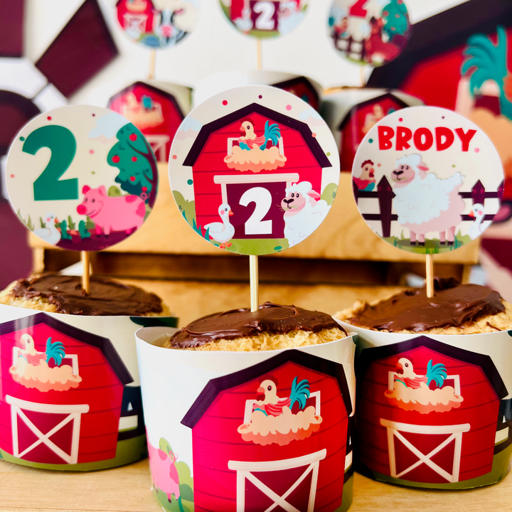 Animal Farm Cupcake Toppers