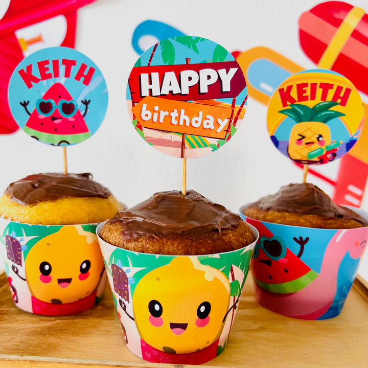 Water Park Cupcake Toppers