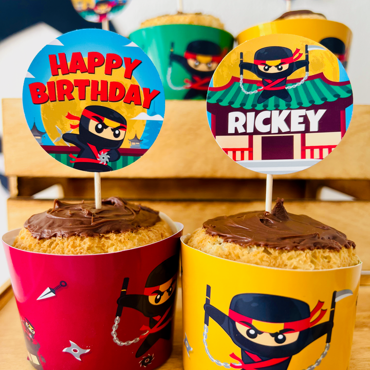 Ninja Cupcake Toppers
