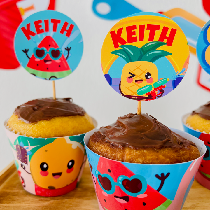 Water Park Cupcake Toppers