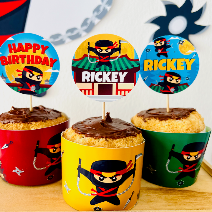 Ninja Cupcake Toppers