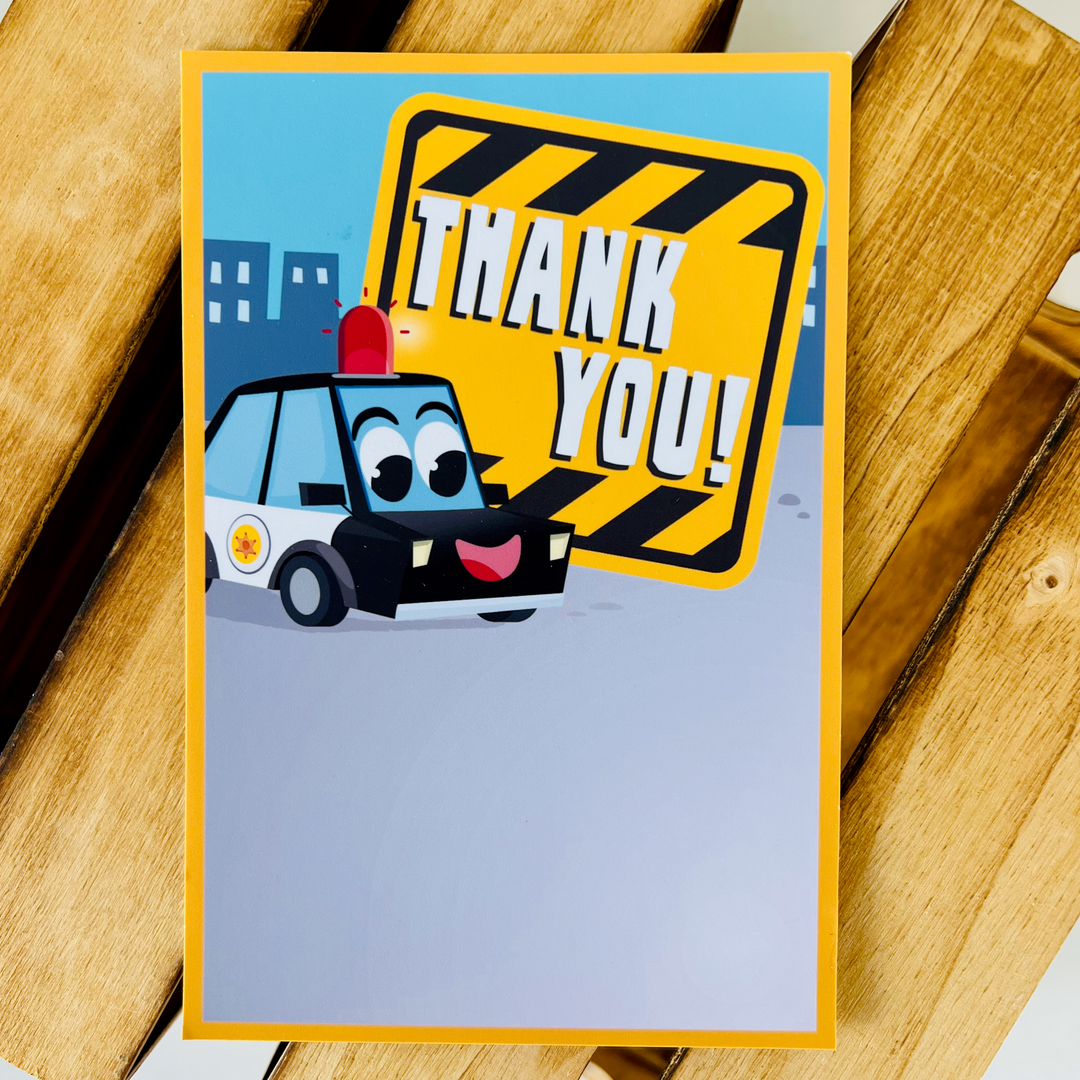 Police Patrol Thank You Card