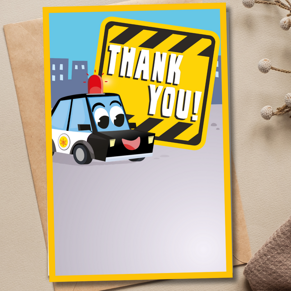 Police Patrol Thank You Card