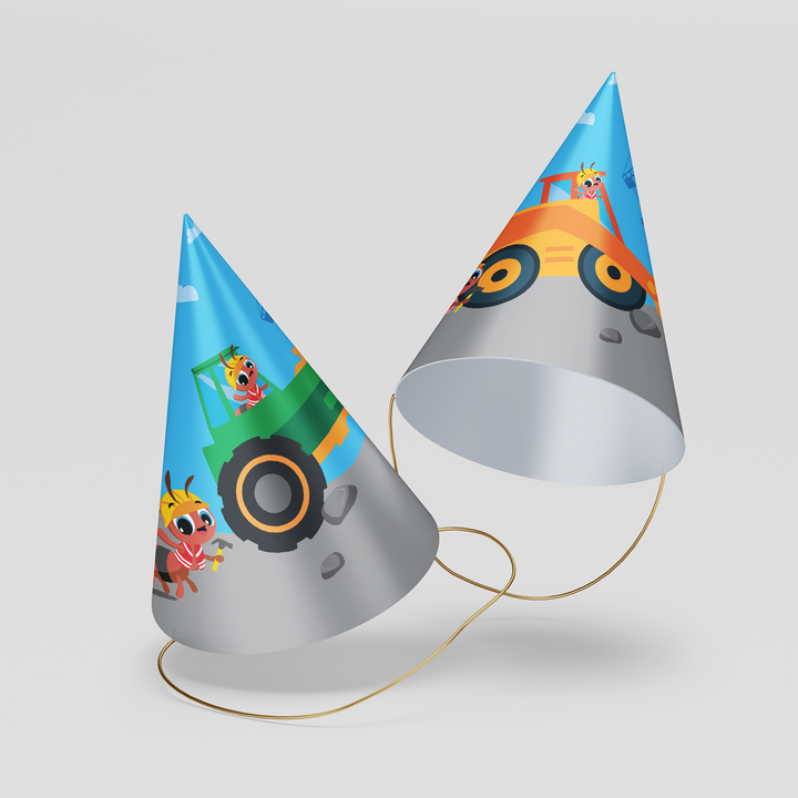 Ants Construction Trucks Party Hat