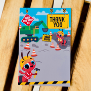 Ants Construction Trucks Thank You Card