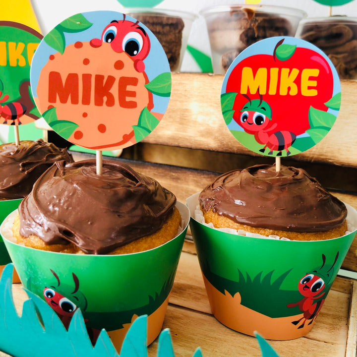 Ants Go Marching Cupcake Toppers