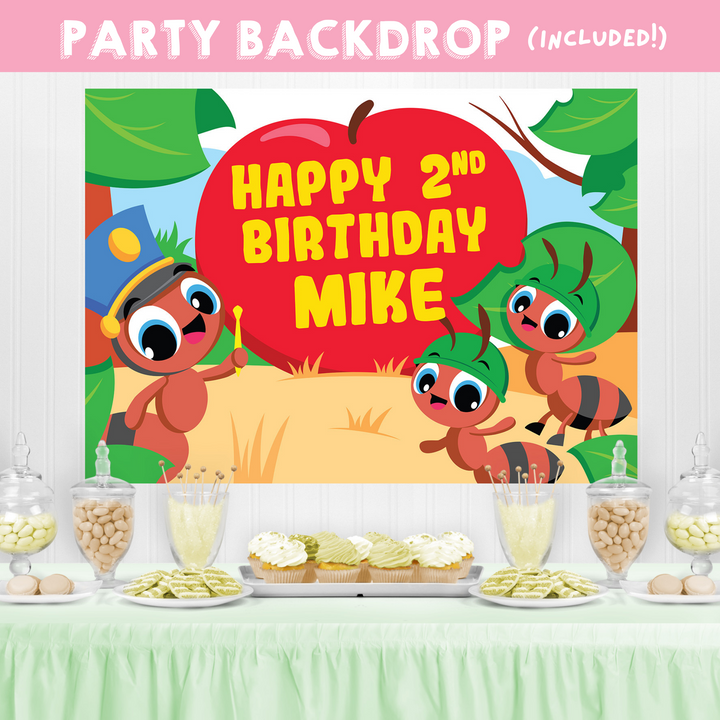 Ants Go Marching Party Backdrop