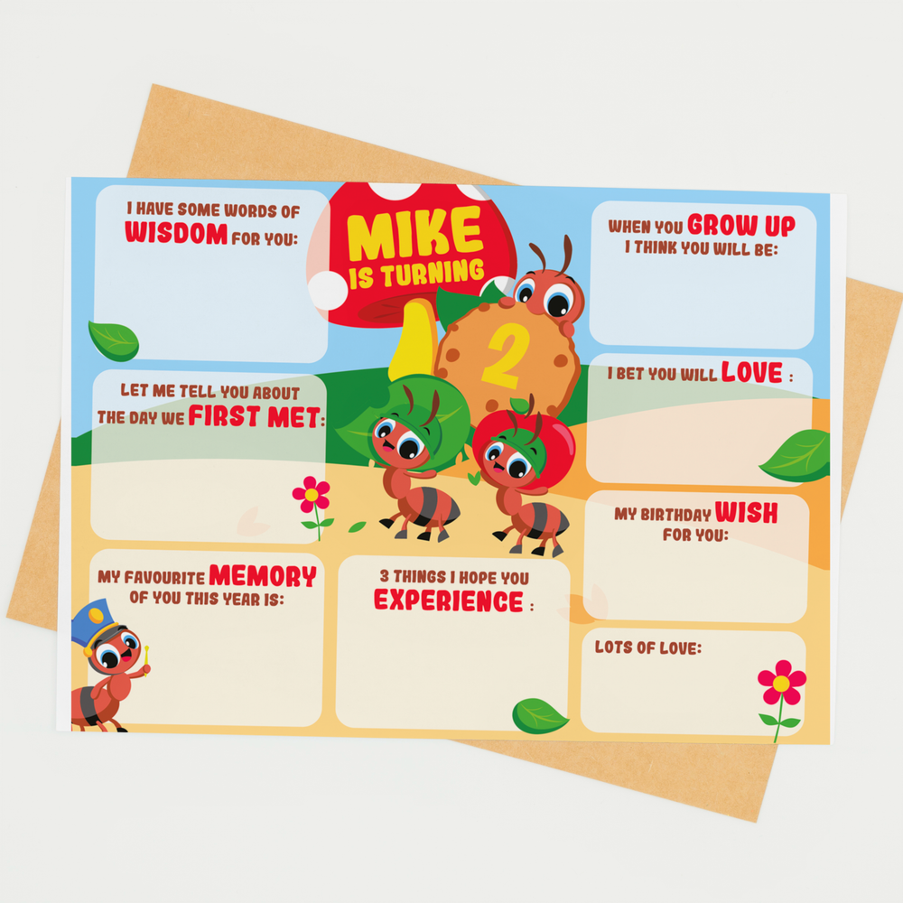 Ants Go Marching Time Capsule Sheet