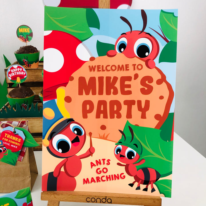 Ants go Marching Party Sign