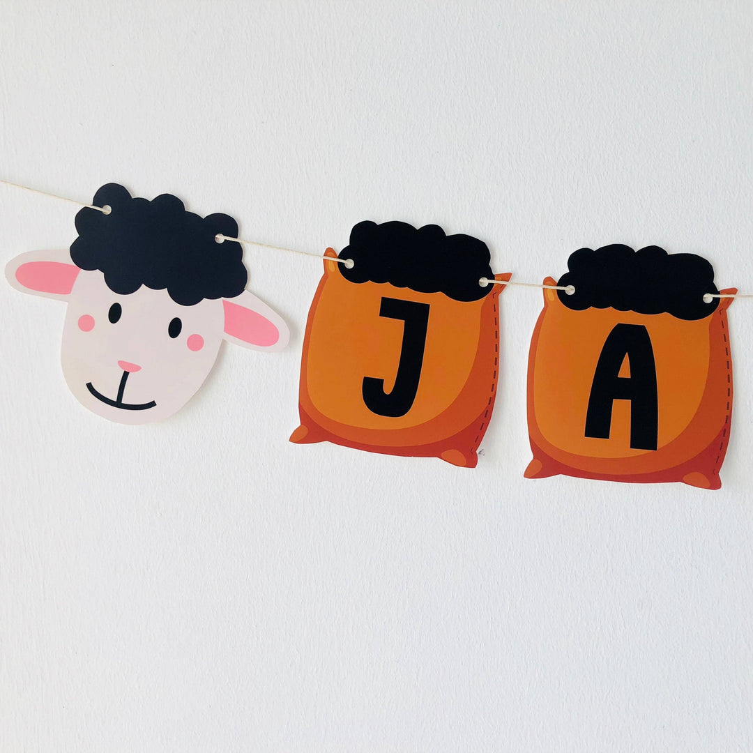 Baa Baa Black Sheep Birthday Banner
