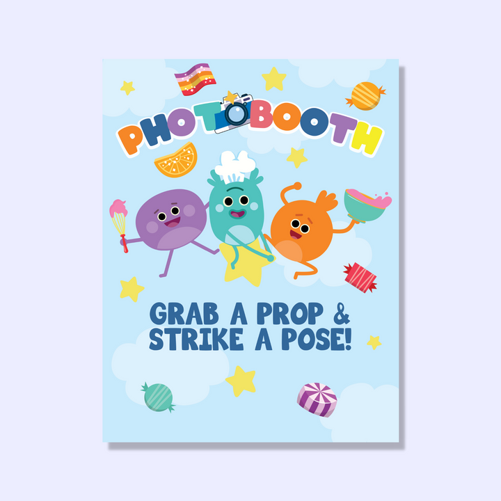 Bumble Nums Photo Booth Display Sign