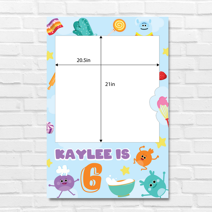 Bumble Nums Photo Booth Frame Size