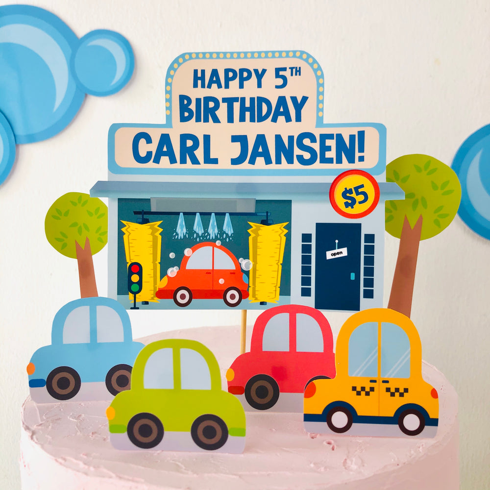 Car Wash Cake Topper