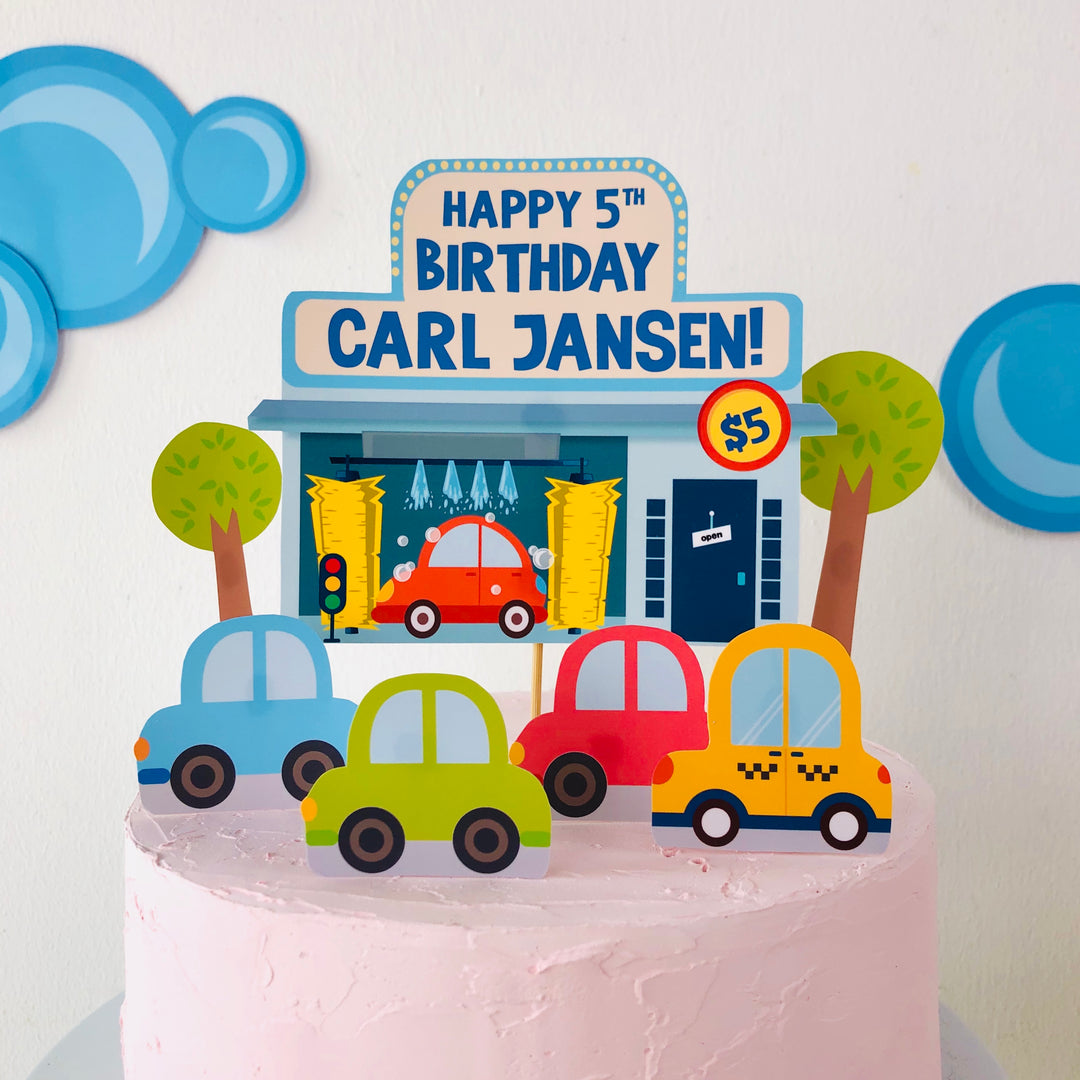 Car Wash Cake Topper