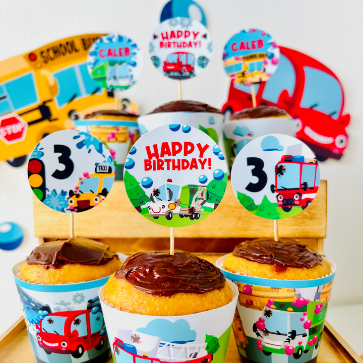 Car Wash Cupcake Topper