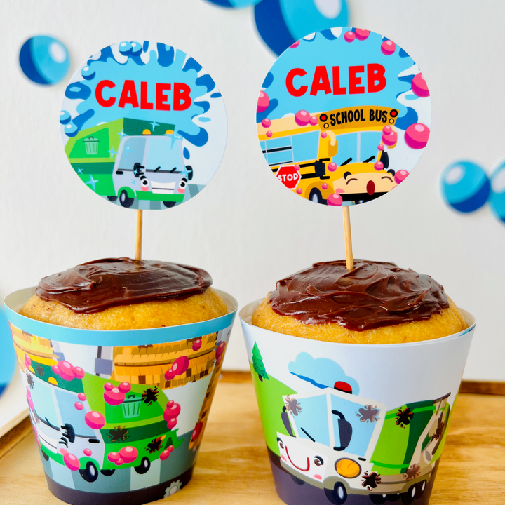 Car Wash Party Cupcake Topper