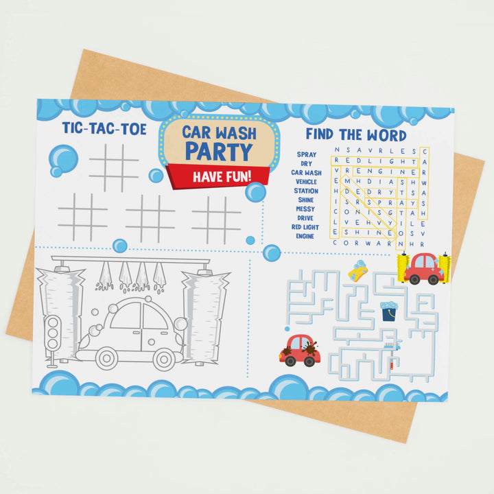 Car Wash Party Placemat